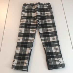POSH KIDDOS SIDE STRIPE PANTS BLACK AND WHITE PLAID SIZE 7